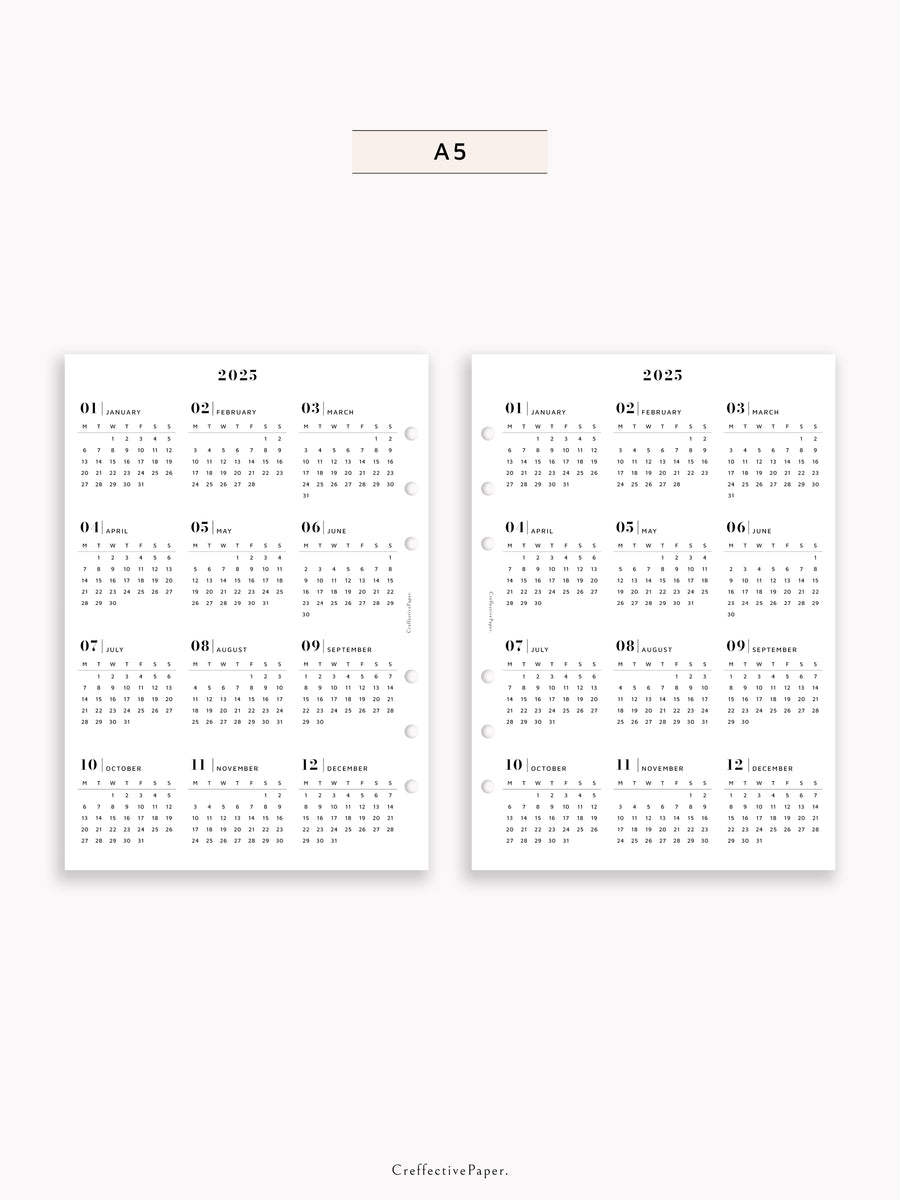 Y104_2025 | 2025 Calendar โ CreffectivePaper