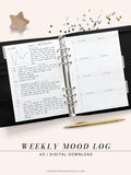 T117 | Weekly Mood Log Journal Diary
