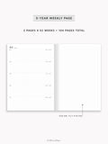 Pre-order | 5-year Weekly Diary, A5 size (2027-2031)