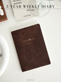 5-year Weekly Diary, A6 size (2027-2031)