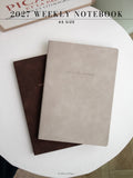 2027 Weekly Notebook, A5 size