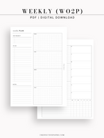 W128 | Weekly Planner, WO2P