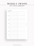 W126_WO1P | Weekly Planner, Week on a Page