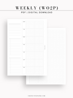 W108_G_WO2P | Weekly Planner, WO2P, Grid