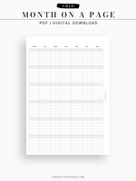 M123_G | Monthly Planner, MO1P, Grid