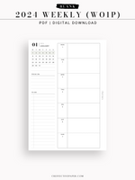 W108_GX_WO1P_2024 | 2024 Weekly Planner, Blank