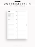 W108_GX_WO1P_2024 | 2024 Weekly Planner, Blank