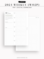 W108_G_WO2P_2024 | 2024 Weekly Planner, Grid