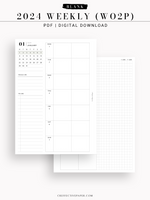 W108_GX_WO2P_2024 | 2024 Weekly Planner, Blank