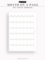 M123_B | Monthly Planner, MO1P, Blank