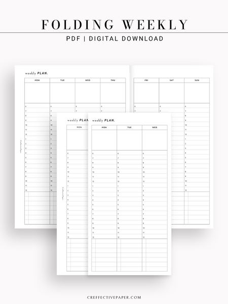 W125 | Folding Weekly Schedule