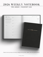 Pre-order | 2026 Weekly Notebook, Passport Size