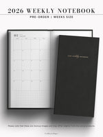 Pre-order | 2026 Weekly Notebook, Weeks size