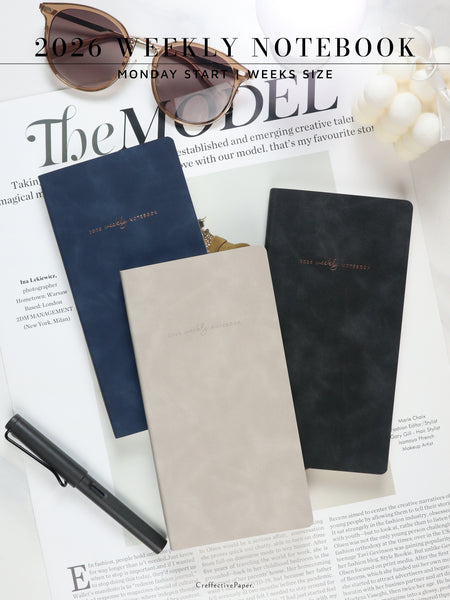 2026 Weekly Notebook, Weeks size