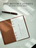Pre-order | 2027 Monthly Printed Inserts
