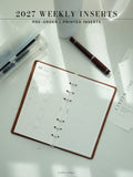 Pre-order | 2027 Weekly Printed Inserts