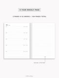 Pre-order | 5-year Weekly Diary, A6 size (2027-2031)