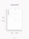 W116 | Weekly 24-hour Schedule Planner Template, WO4P