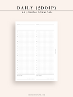 D122 | Daily Planner, Two Days on a Page
