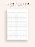 M123_G | Monthly Planner, MO1P, Grid