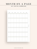 M123_B | Monthly Planner, MO1P, Blank