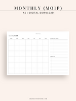 M125 | Horizontal Monthly Planner, MO1P