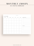 M125 | Horizontal Monthly Planner, MO1P