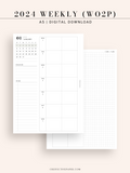 W108_GX_WO2P_2024 | 2024 Weekly Planner, Blank