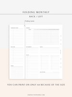 M124 | Folding Monthly Planner