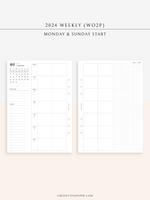 W108_GX_WO2P_2024 | 2024 Weekly Planner, Blank