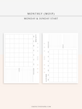 M125 | Horizontal Monthly Planner, MO1P