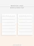 M123_G | Monthly Planner, MO1P, Grid