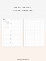 W108_G_WO2P_2024 | 2024 Weekly Planner, Grid