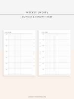 W126_WO1P | Weekly Planner, Week on a Page