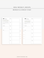 W108_GX_WO1P_2024 | 2024 Weekly Planner, Blank