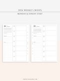 W108_GX_WO1P_2024 | 2024 Weekly Planner, Blank