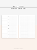 W108_G_WO2P | Weekly Planner, WO2P, Grid