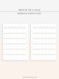 M123_B | Monthly Planner, MO1P, Blank