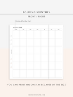 M124 | Folding Monthly Planner