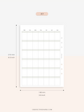 M123_B | Monthly Planner, MO1P, Blank