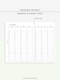 W125 | Folding Weekly Schedule