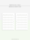 M123_B | Monthly Planner, MO1P, Blank