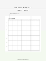 M124 | Folding Monthly Planner