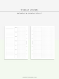 W108_G_WO2P | Weekly Planner, WO2P, Grid