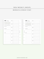 W108_G_WO1P_2024 | 2024 Weekly Planner, Grid