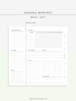 M124 | Folding Monthly Planner