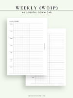 W126_WO1P | Weekly Planner, Week on a Page