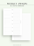 W108_G_WO2P | Weekly Planner, WO2P, Grid