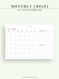 M125 | Horizontal Monthly Planner, MO1P