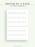 M123_B | Monthly Planner, MO1P, Blank